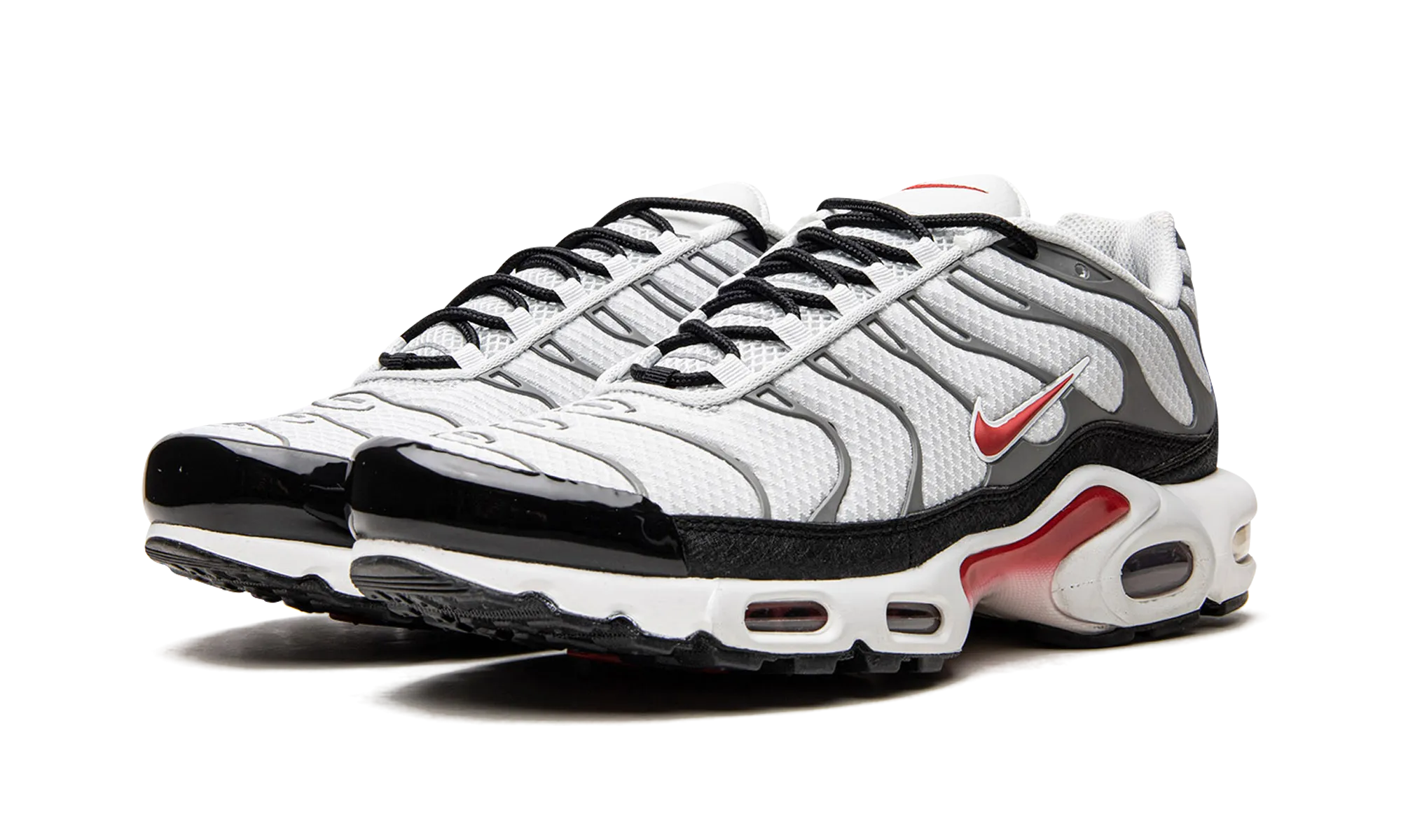 Air Max Plus "Photon Dust / Varsity Red" running shoes for beginner male runners Moisture control