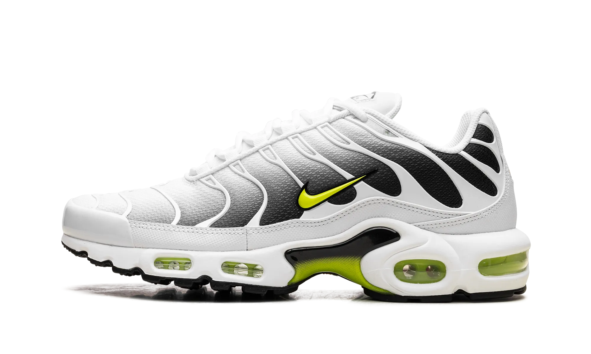 Air Max Plus "White Black Volt" supportive foam sole shoes morale - enhancing