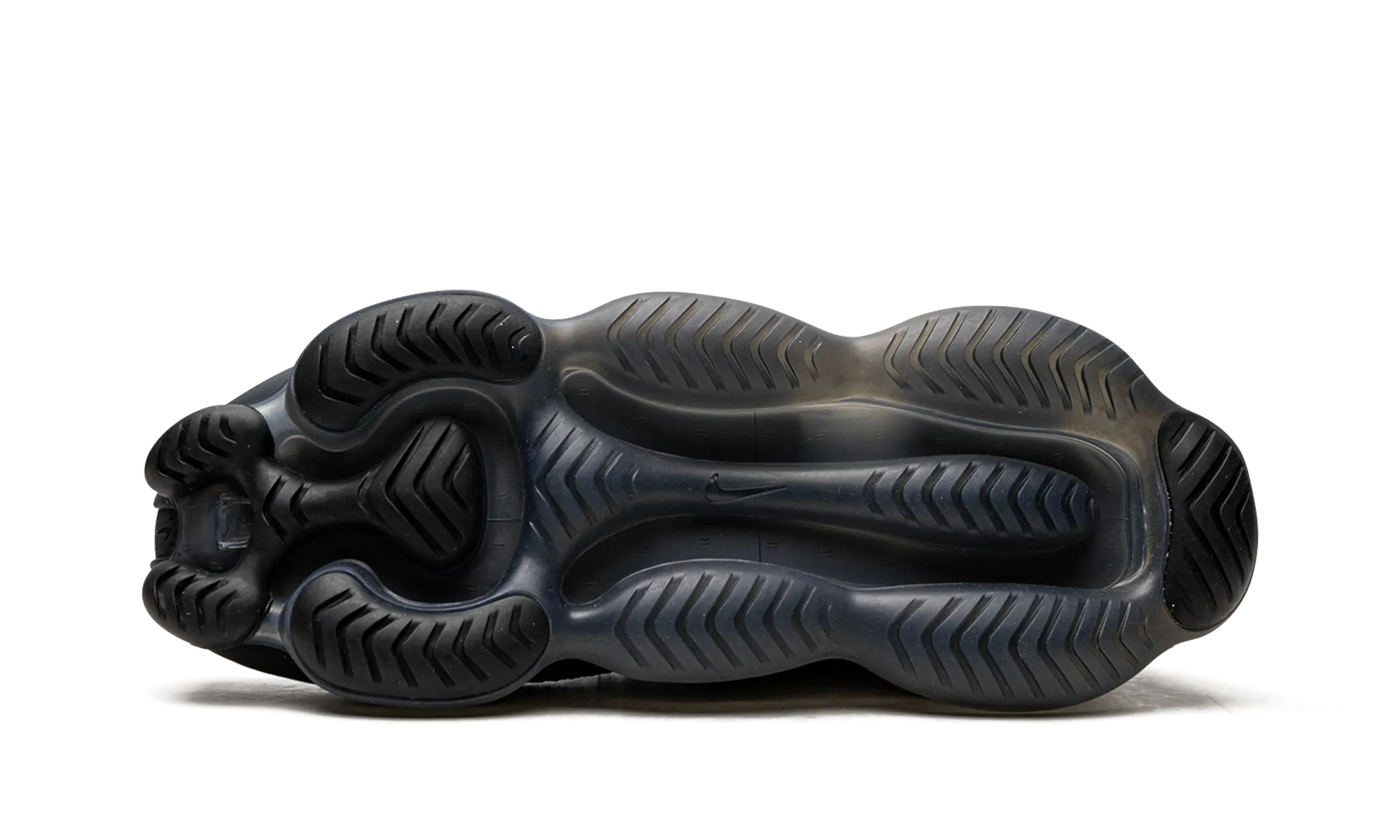 Air Max Scorpion Flyknit "Triple Black" running in forest