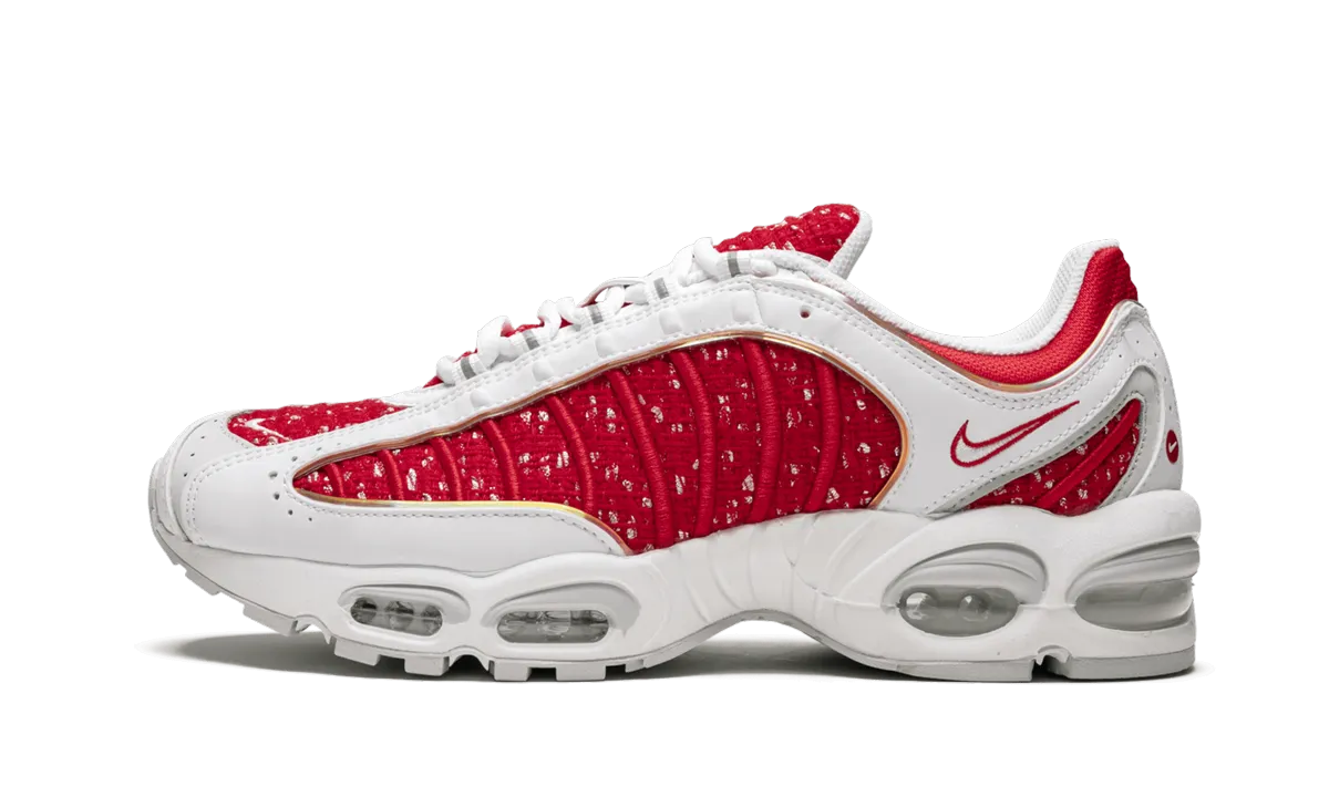 Air Max Tailwind 4 / S "Supreme - White/Red" Padded Tongue monochrome - design shoes