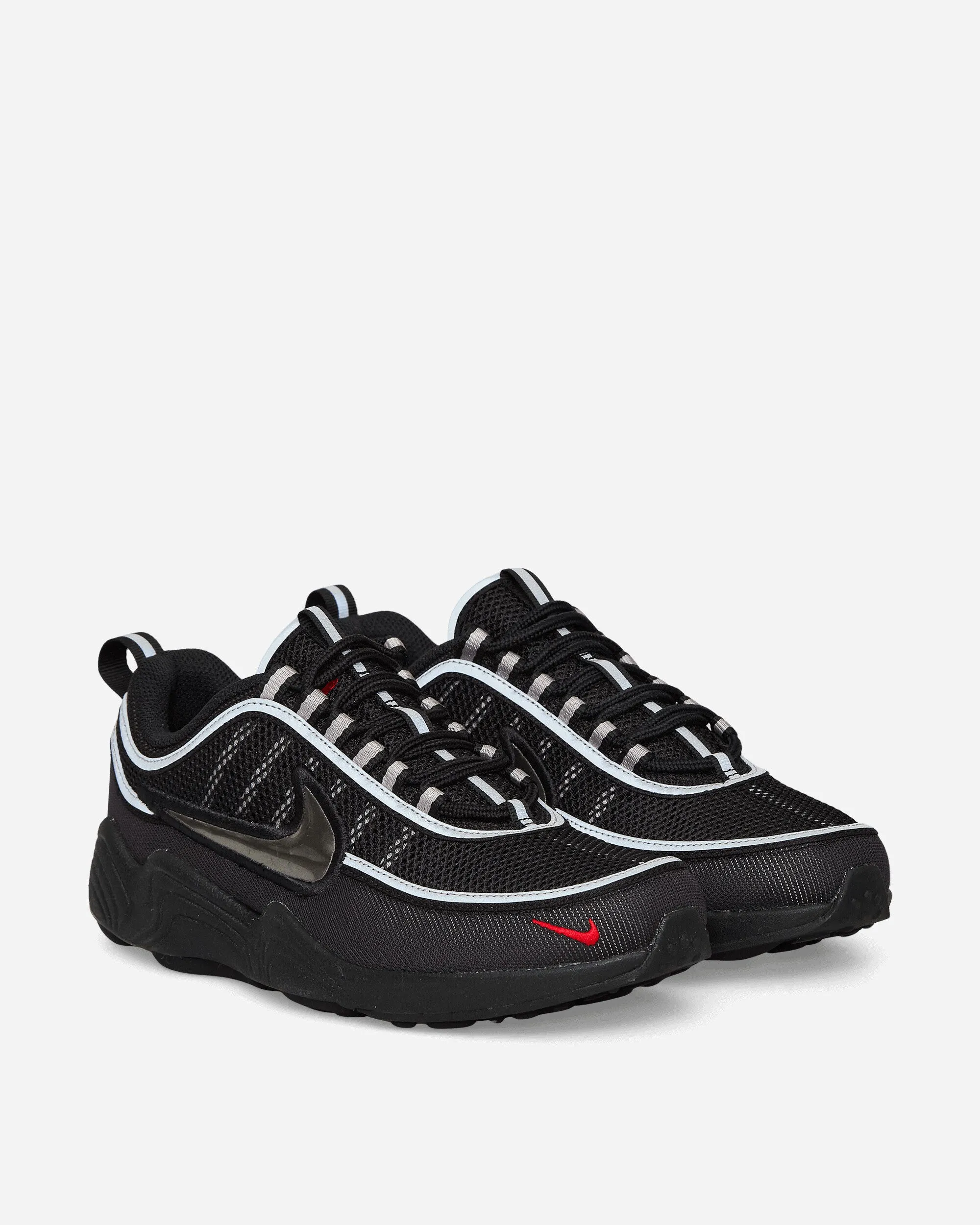 Supportive Design Stacked Heel Air Zoom Spiridon Sneakers Black / Metallic Silver