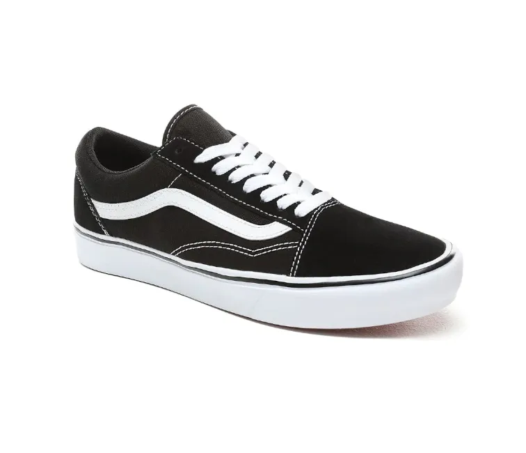 Vans Unisex Comfycush Old Skool (Black/White) Tailored Design Self Cleaning Tread