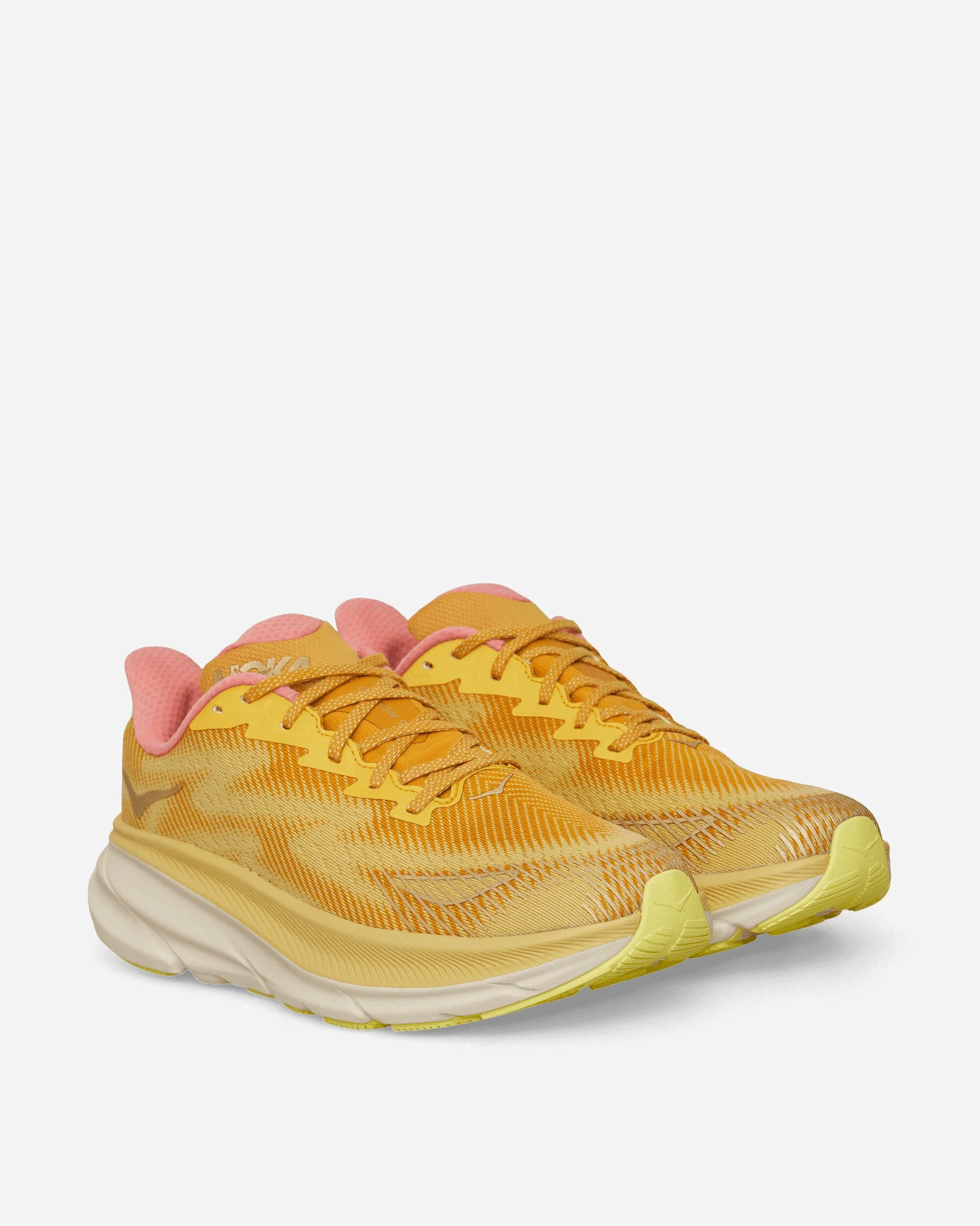 Stealth/Tech Clifton 9 GORE-TEX Sneakers Varsity Yellow / Vanilla Orthopedic Arch Support Clean Detail
