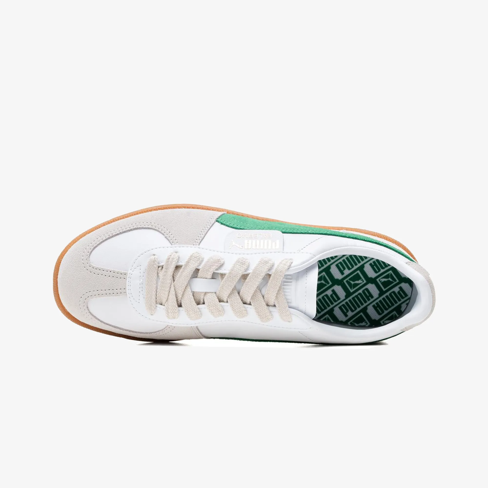 PUMA | PALERMO LTH { PUMA WHITE/GREEN Weekend Outfit Casual Style