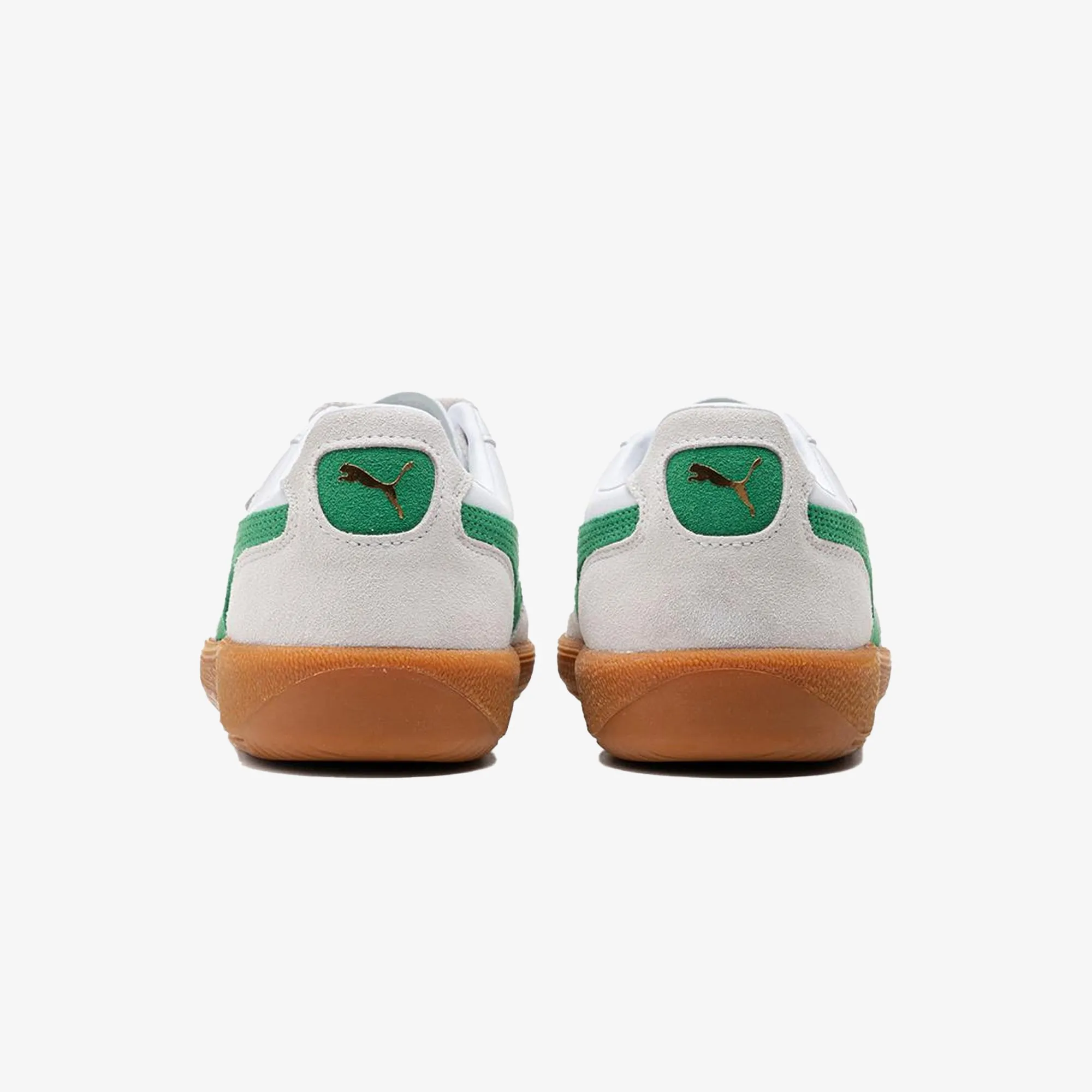 PUMA | PALERMO LTH { PUMA WHITE/GREEN Sports fan