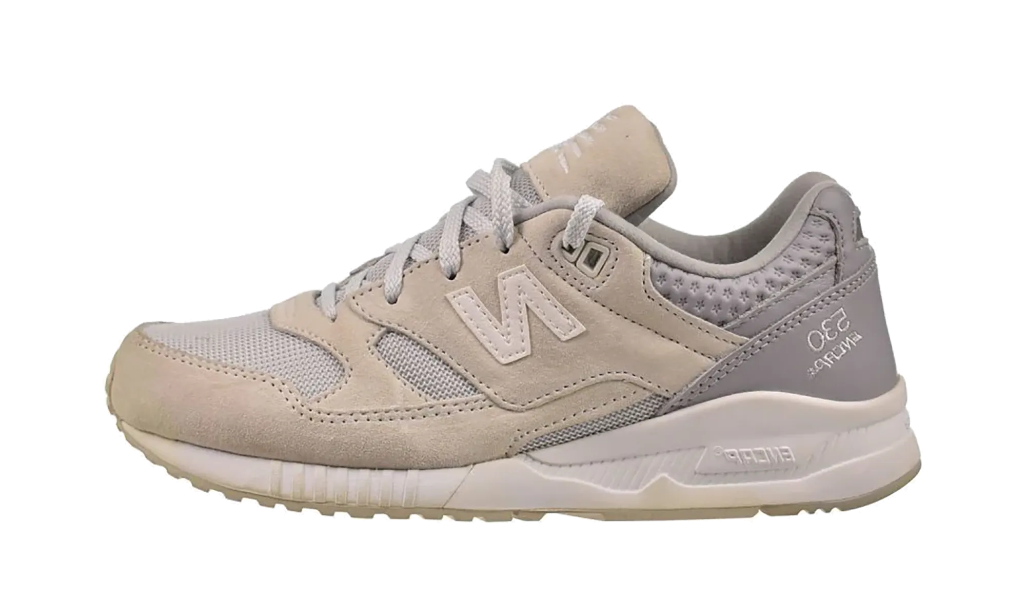easy to put on running in sunny weather shoes 530 "Suede -White"