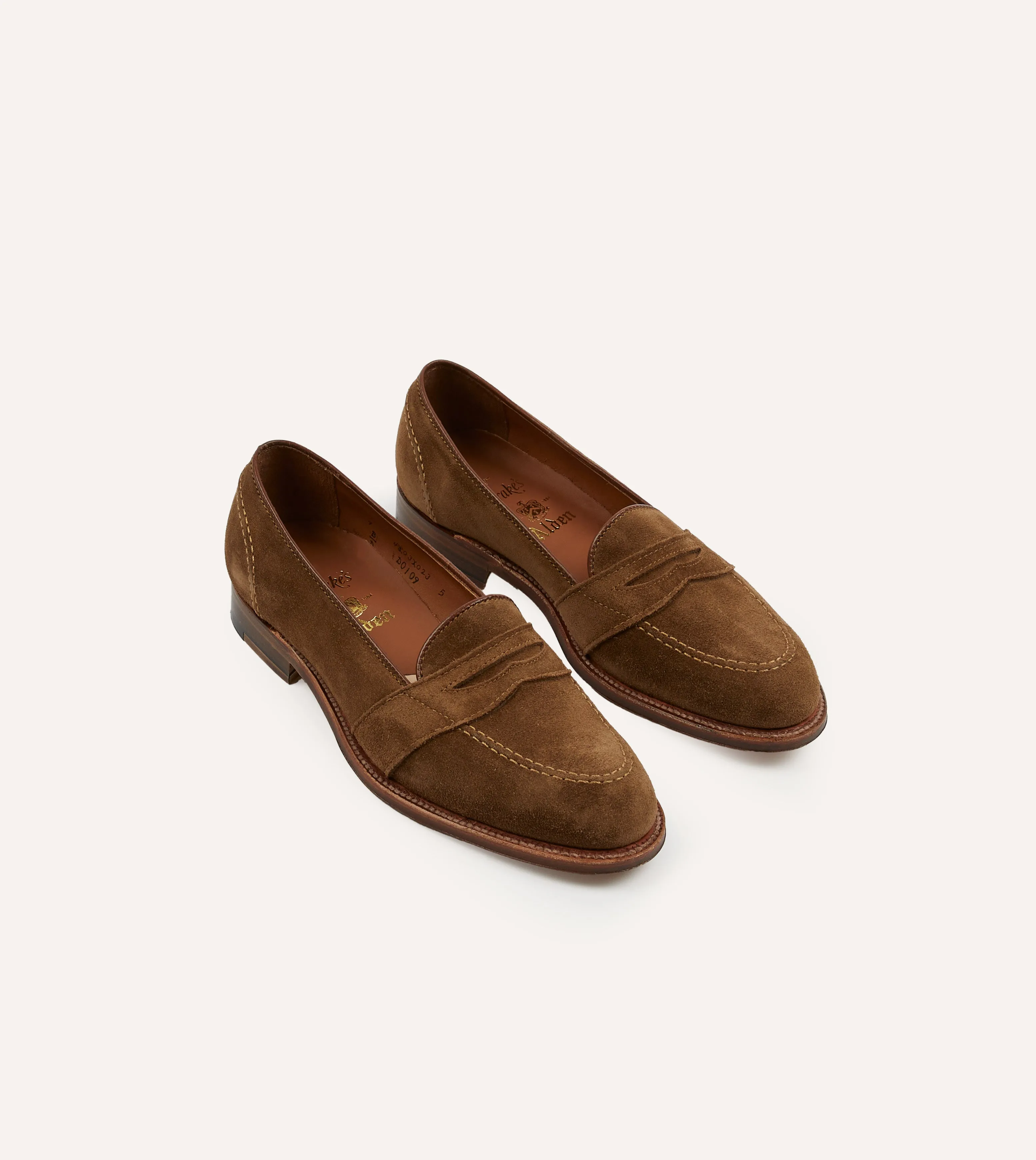 Alden Snuff Suede Full Strap Loafer professional wardrobe Refined touch