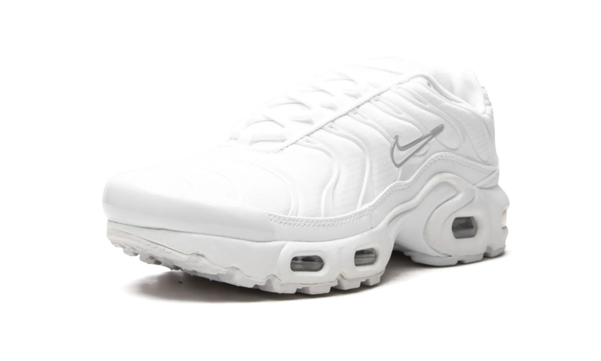 Air Max Plus GS "Triple White" Everyday Comfort concrete running gear