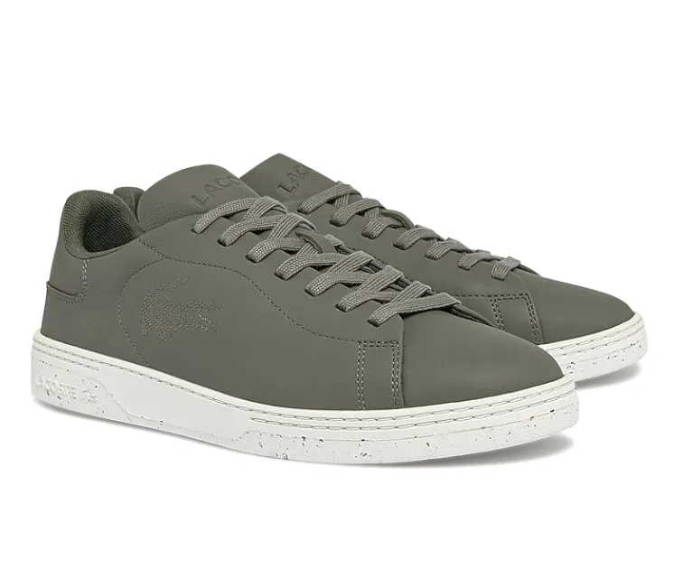 Men's Lacoste Court Zero 0722 1 SMA (Khaki/Off White) Layered Traction Grid Padded Heel Counter