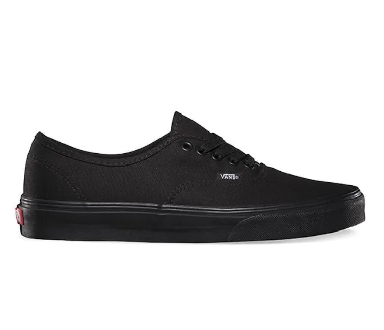 Vans Authentic (Black/Black) Orthotic Friendly Design