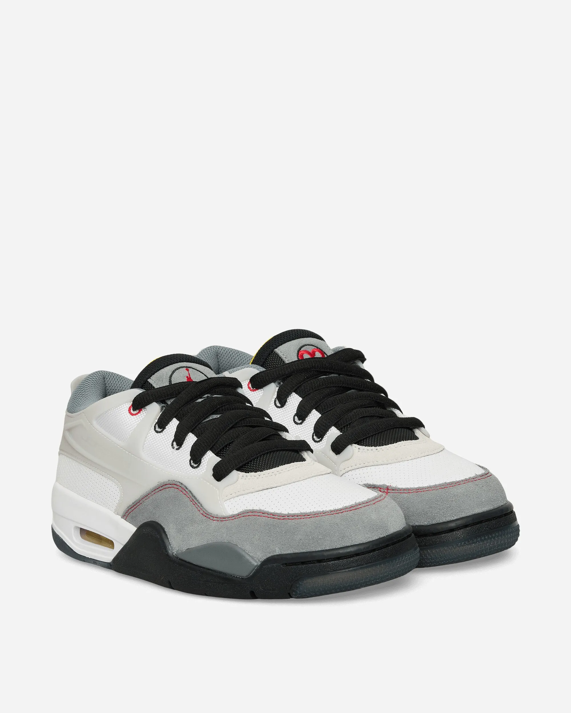 Step Precision Pliable Air Jordan 4 RM Premium Sneakers White / Smoke Gray