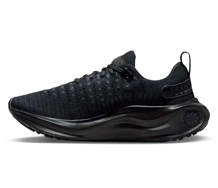 Men??s Nike React Infinity Run 4 (Triple Black) Anatomical Contouring Multi Directional Flex Grooves