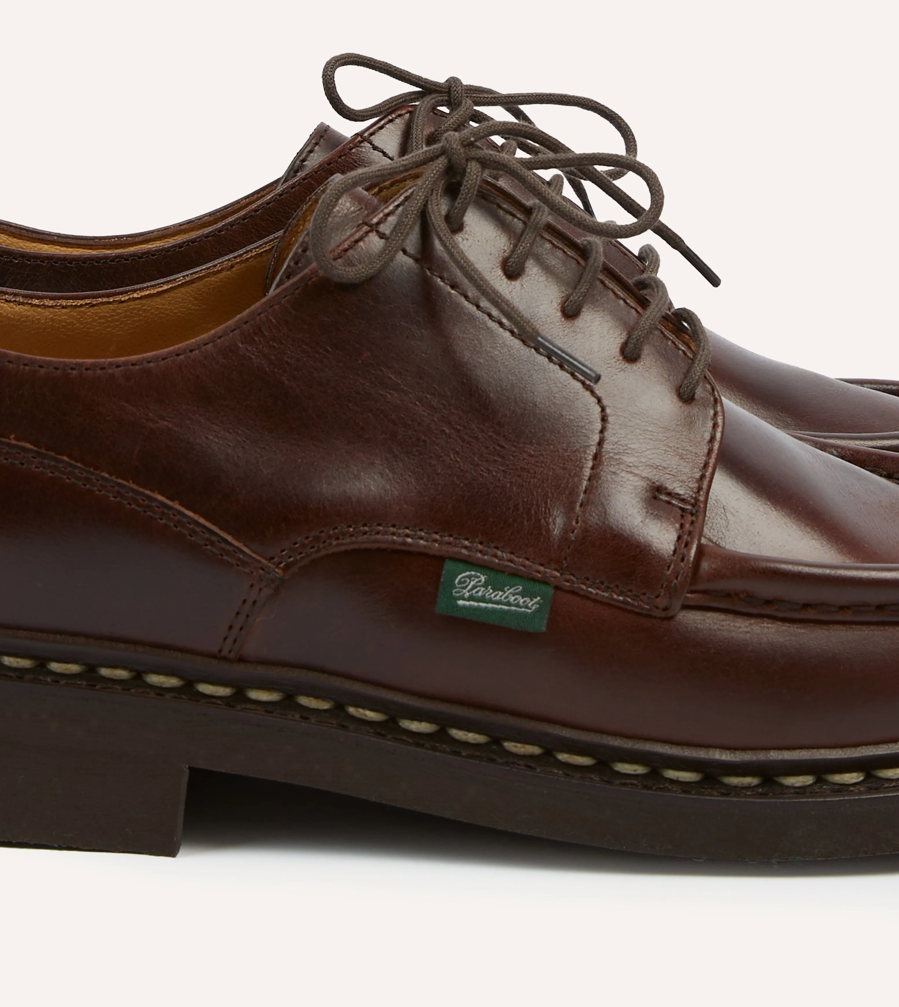 Anti Fall Strong Shade Paraboot Villandry Brown Calf Leather Derby Shoe