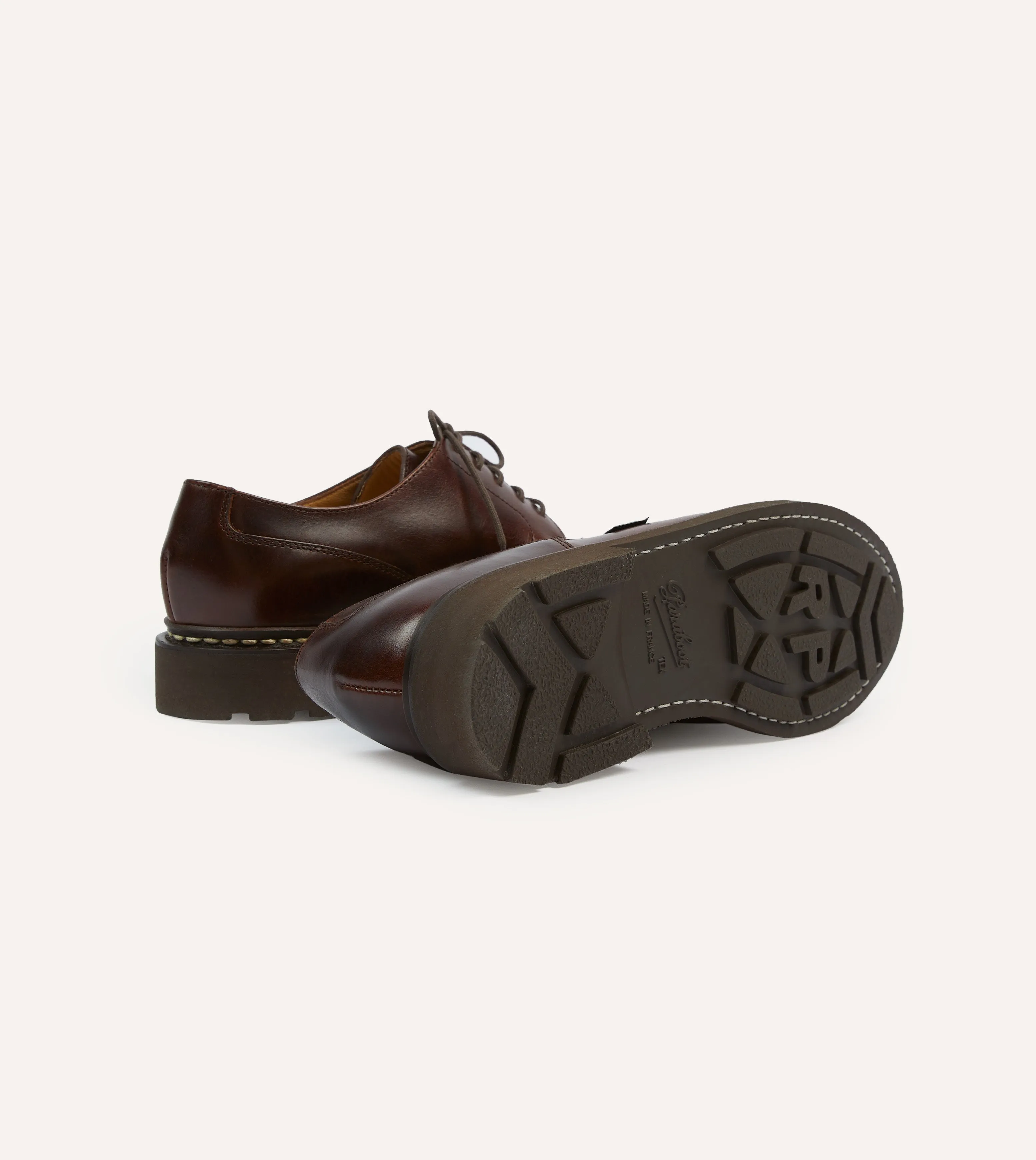 High Society Paraboot Villandry Brown Calf Leather Derby Shoe