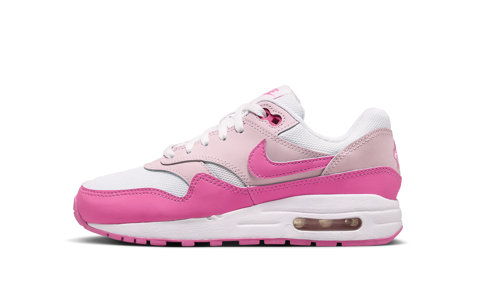 Air Max 1 Grade School "White Pink Foam" Minimalist Shoe Design collector's shoes