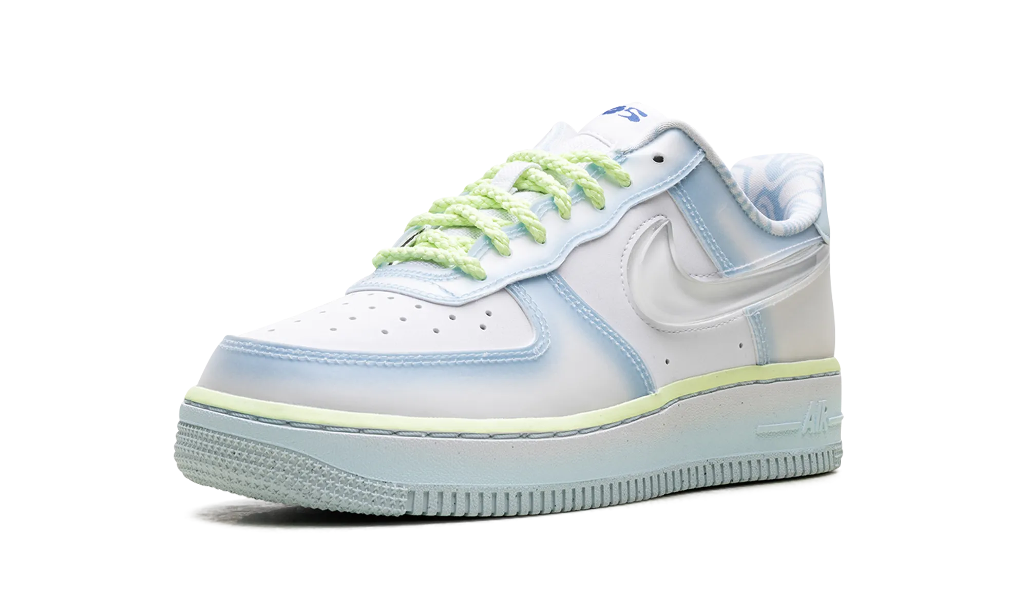 Air Force 1 Low WMNS "Serena Williams Design Crew Psychic Blue" Shock Dispersing Plate Grip Enhancing Pattern