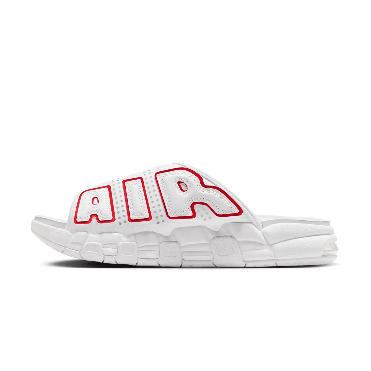 Air More Uptempo Slide 'White Red' Right