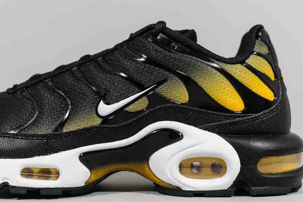 running with a foam midsole Performance-driven Nike Air Max Plus 'Black and University Gold'