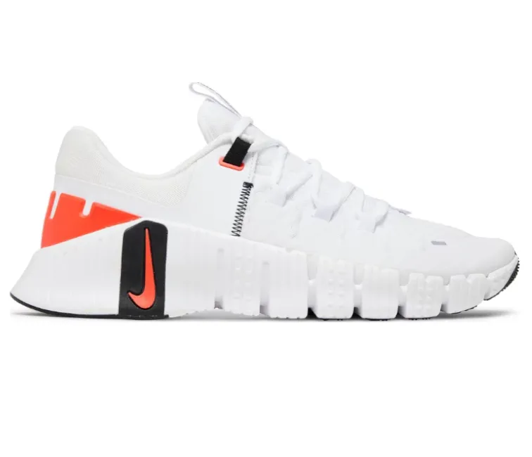RubberHeel Men's Nike Free Metcon 5 (White/Bright Crimson)