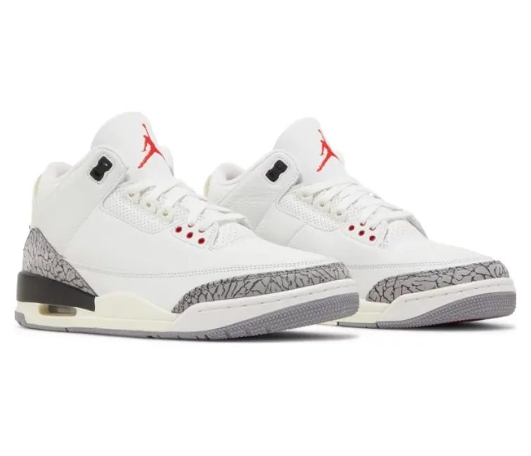 Hyperlock Heel Rapid Steps Men's Nike Air Jordan 3 Retro (White Cement Reimagined)