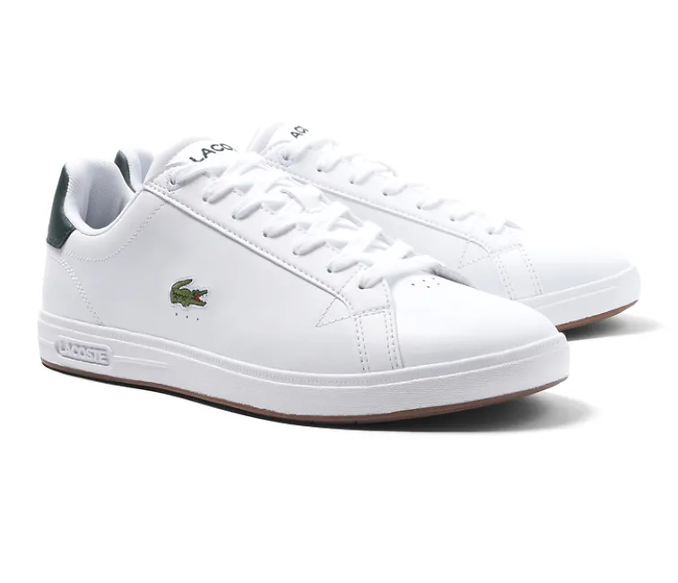 Active Everyday Multi-functional breathability Men's Lacoste Graduate Pro 222 1 SMA (White/Dark Green)