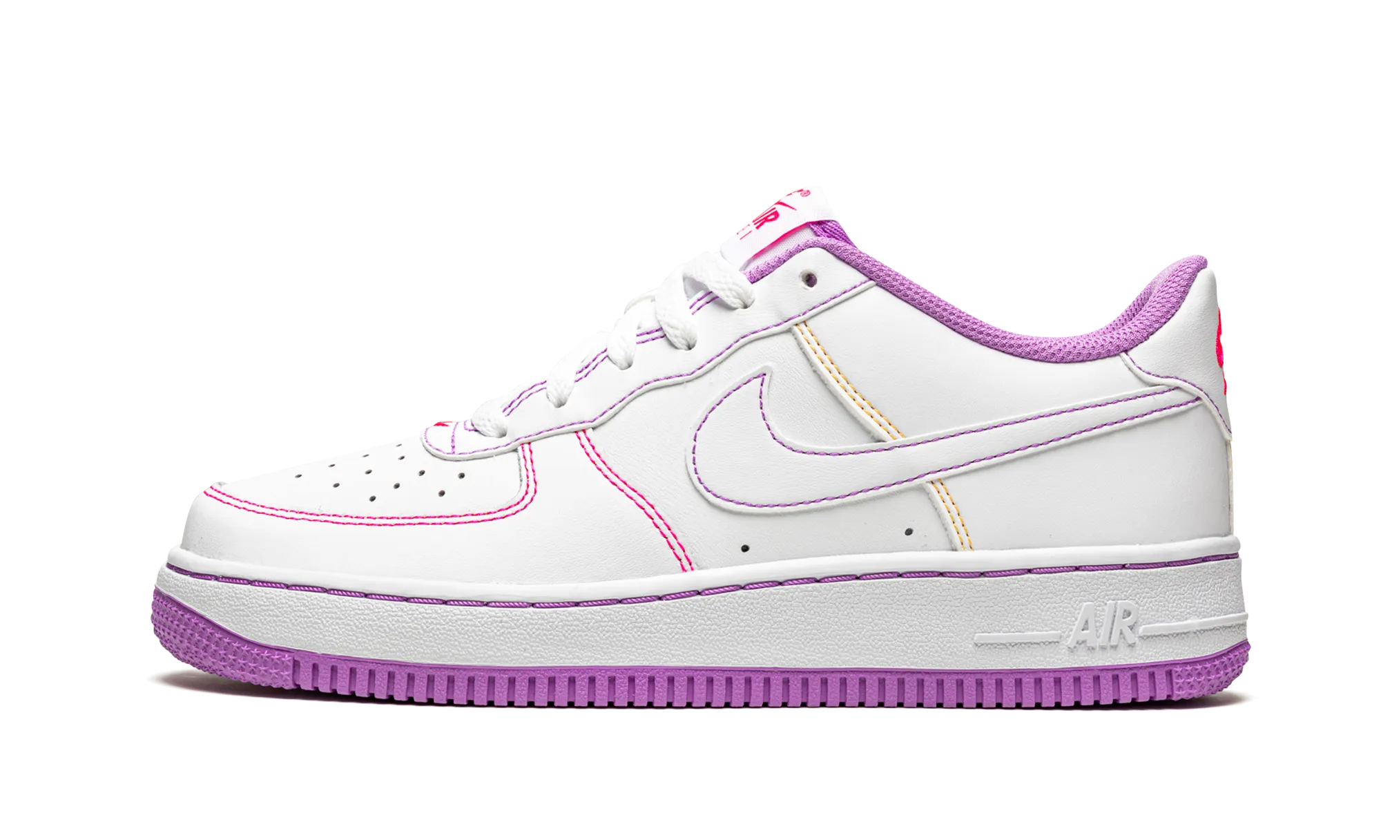 Active Step Multi Density Air Force 1 Low GS "Contrast Stitch - Fuchsia Glow"