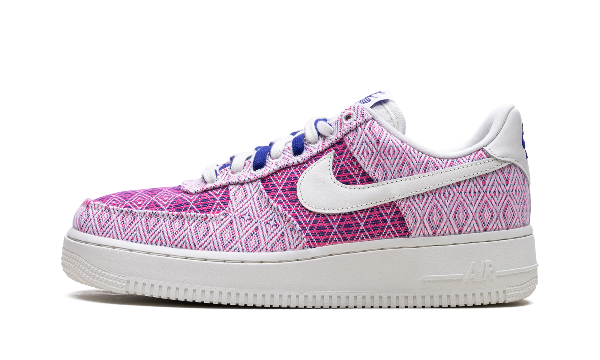 Ultra Flexible Grooves Knit Fabric Design Air Force 1 '07 WMNS "Woven Together - Pink"