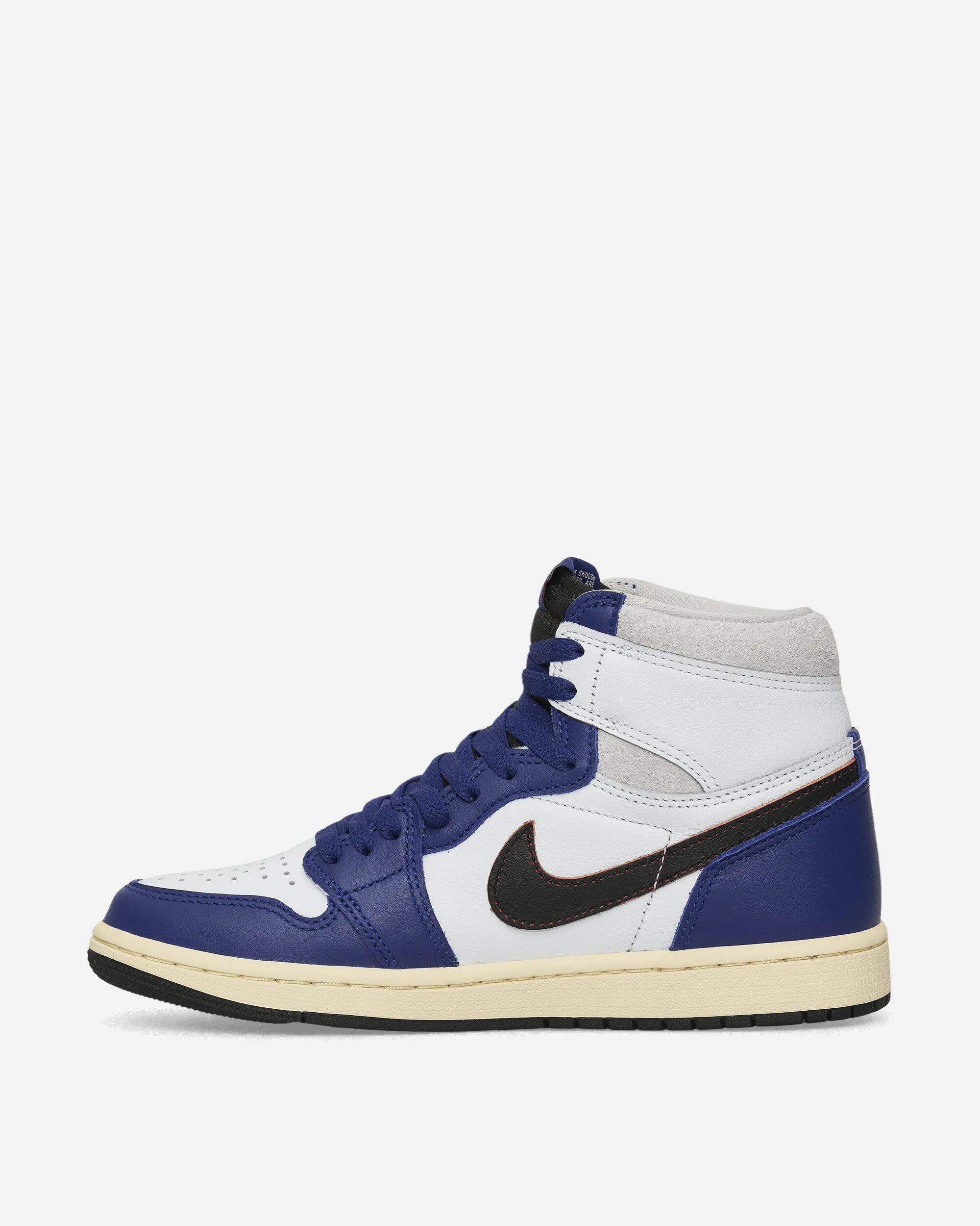 Air Jordan 1 High OG 'Rare Air' Sneakers White / Deep Royal Blue Effortless Fit Compression Fit Lining