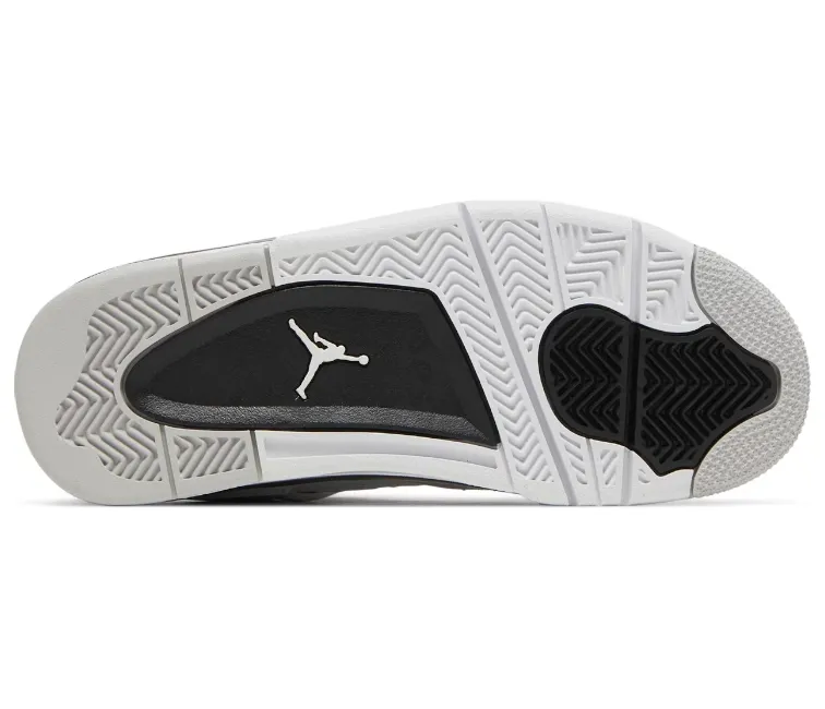 Motion Vibe Smooth Leather (GS) Nike Air Jordan 4 Retro (Military Black)