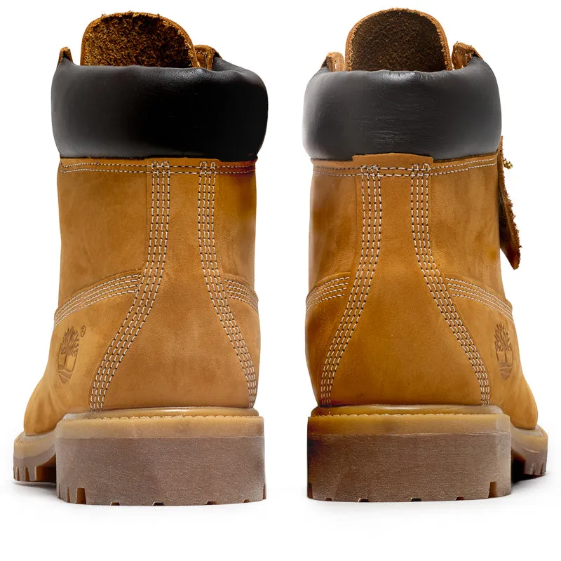 Timberland Premium 6" Lace Up Waterproof Boot - Wheat heel cup