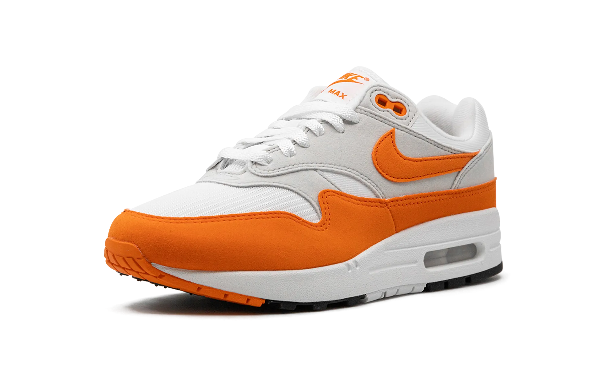 natural leather shoe quality AIR MAX 1 WMNS "Safety Orange"