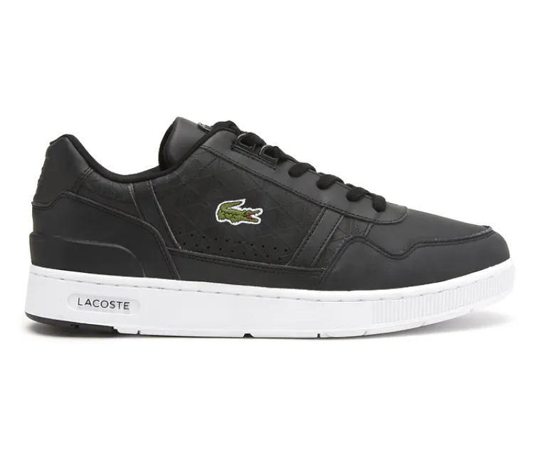 Slip Resistant No Tie Men's Lacoste T-Clip 222 9 (Black/White)