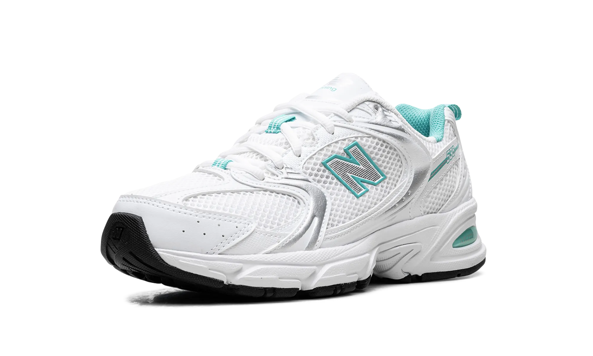 running with a wide toe box 530 "White Teal"