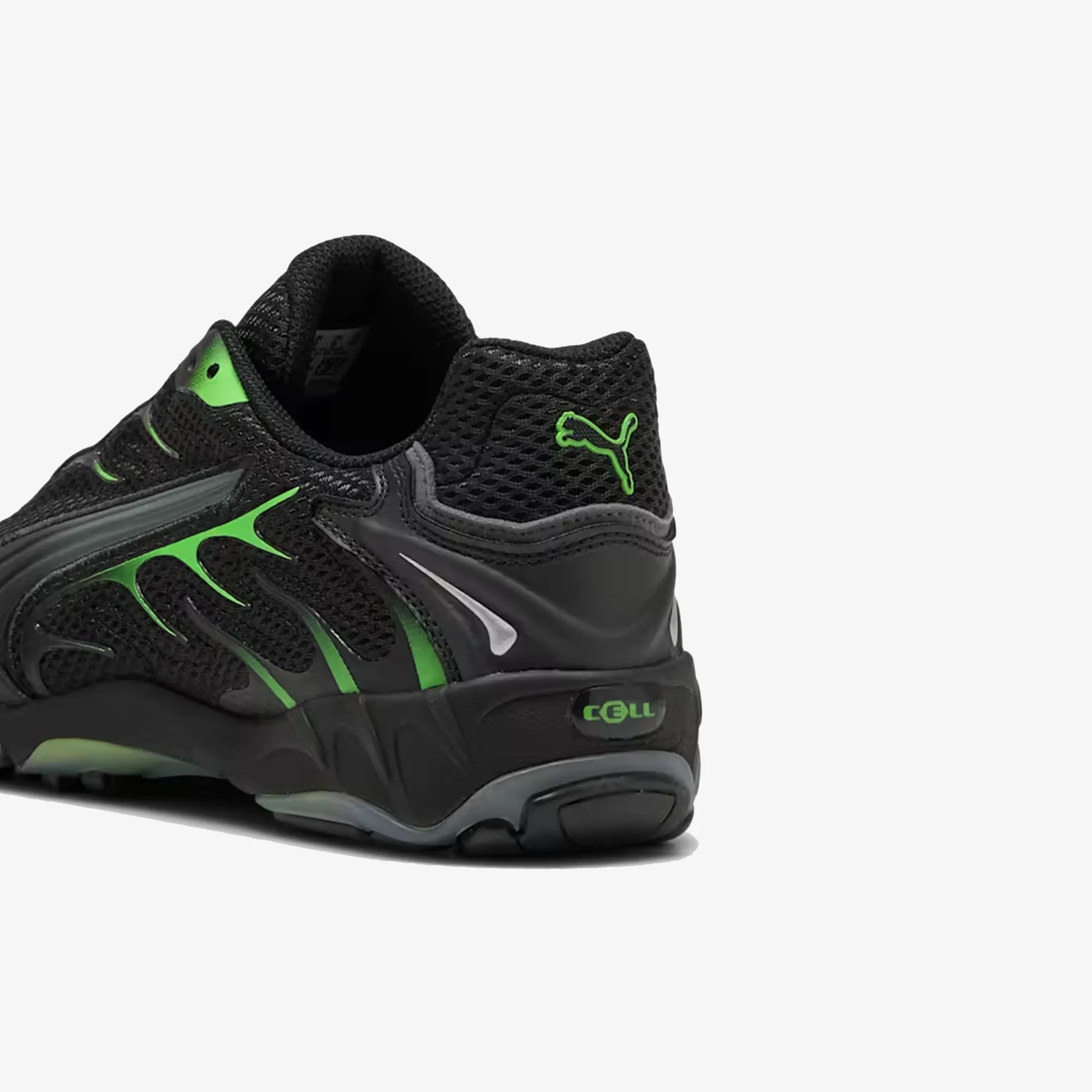 PUMA | INHALE LIGHTWEIGHT CASUAL { PUMA BLACK/GREEN GLARE Art Fair Current Jog