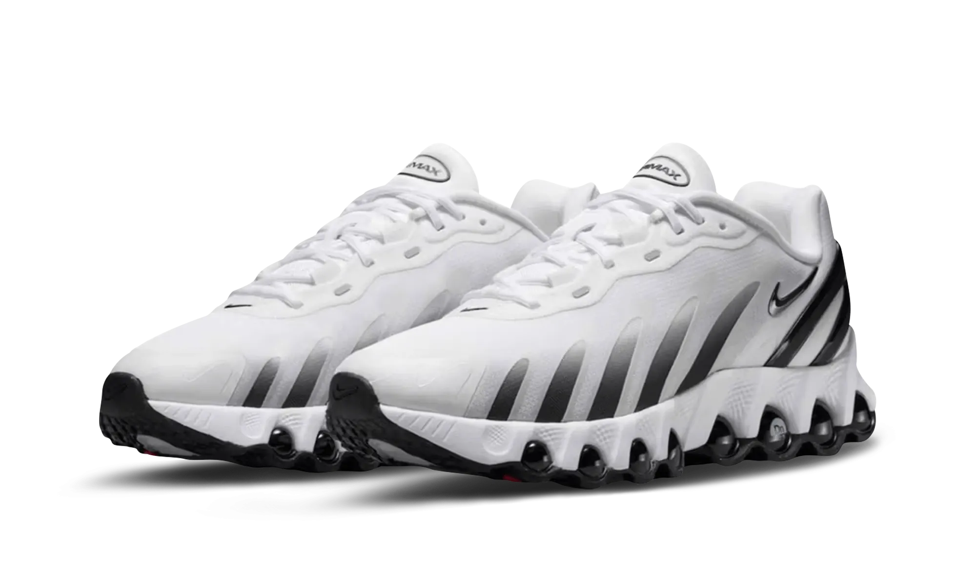 Air Max Dn8 "White Black" running shoes with padded collars