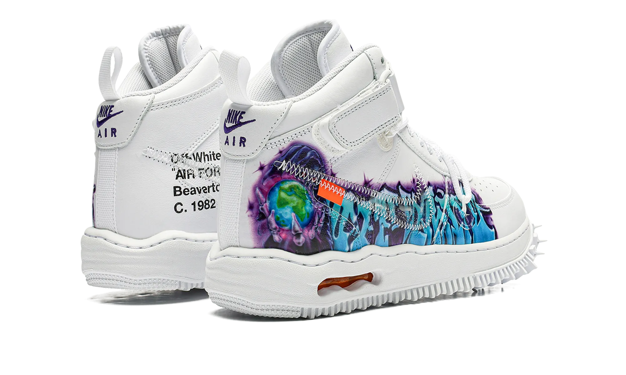 Easy performance Air Force 1 Mid "Off-White - Graffiti White"