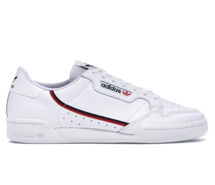 Stand Long Unisex Adidas Continental 80 (White/Scarlet)