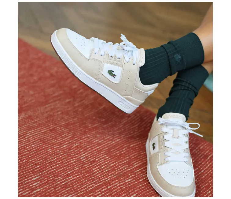 Air Channels Women's Lacoste Court Cage 2 123 SFA (White/Gum)