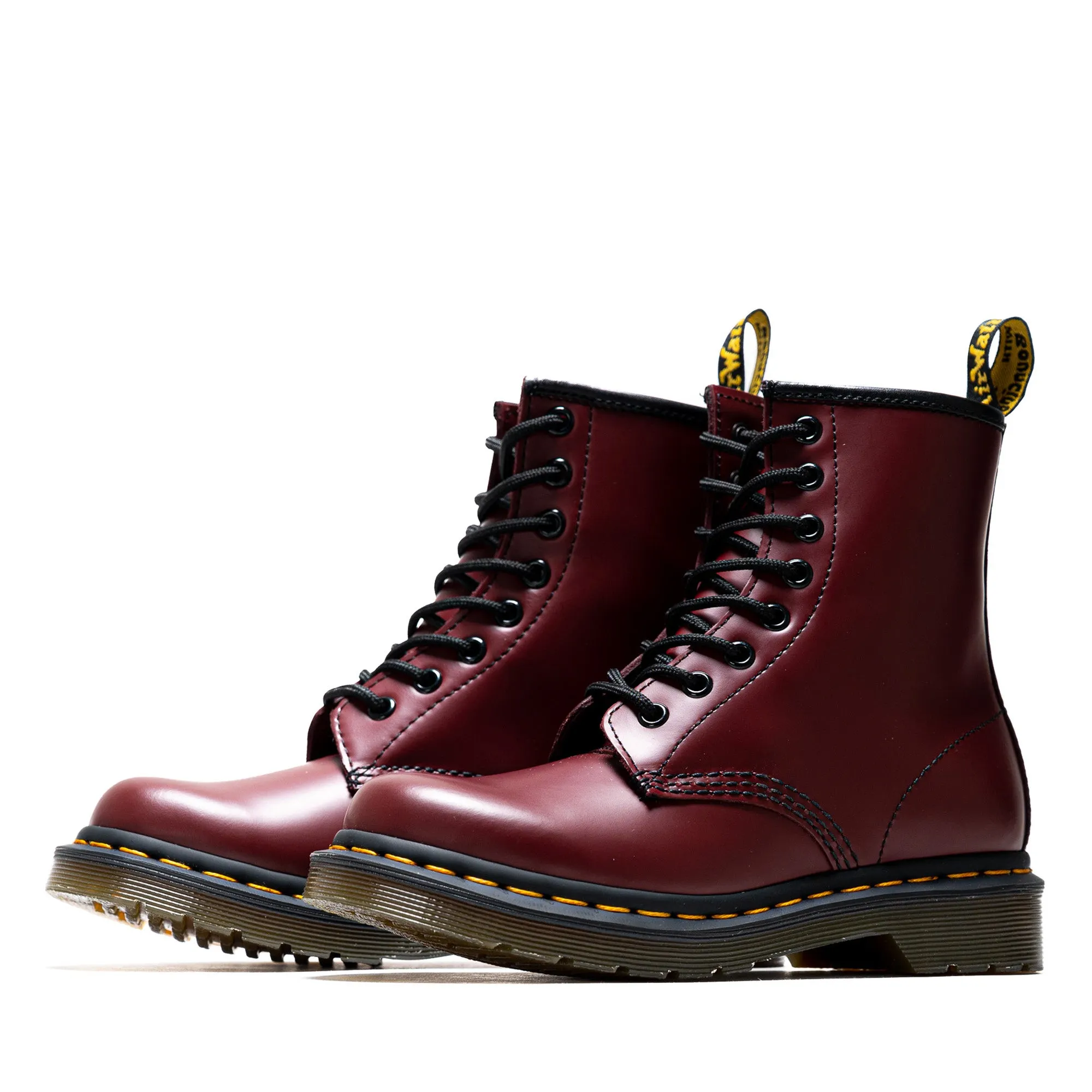 Street Cool Everyday Style Women's Dr. Martens 1460 Smooth Leather Boot - Cherry Red