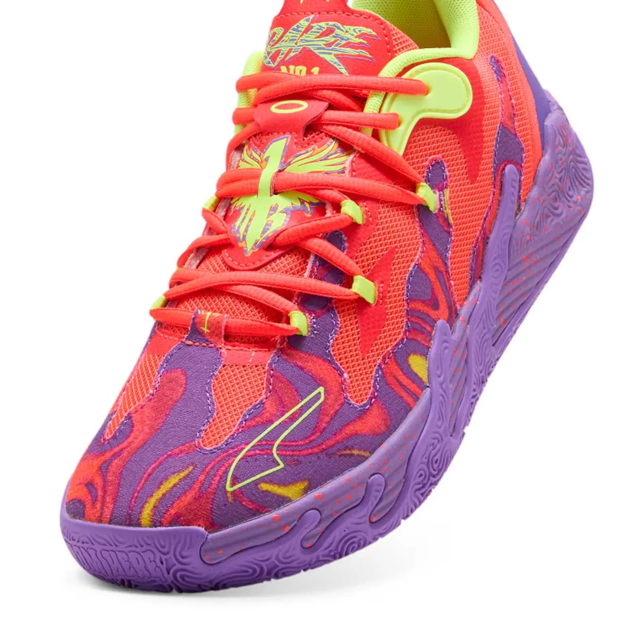   LaMelo Ball MB.03 Lo 'Lava Purple' men - specific features Bold colors