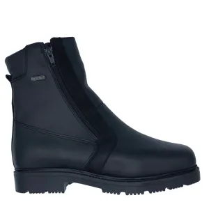 Beluga Double Zipper Leather Boots - Black Shock Absorbing Urban Commute Rugged Function