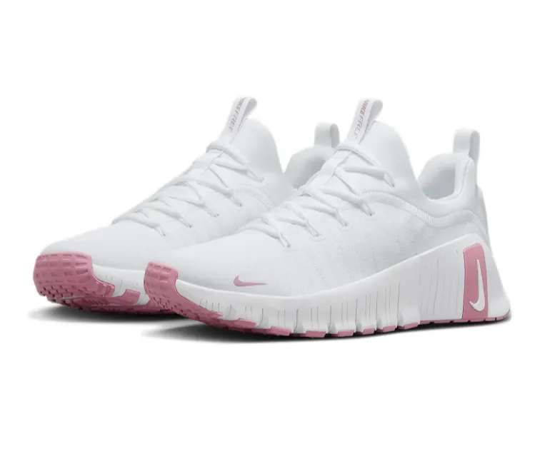 Women??s Nike Free Metcon 6 (White/Rose Pink) Minimalist High Top Design