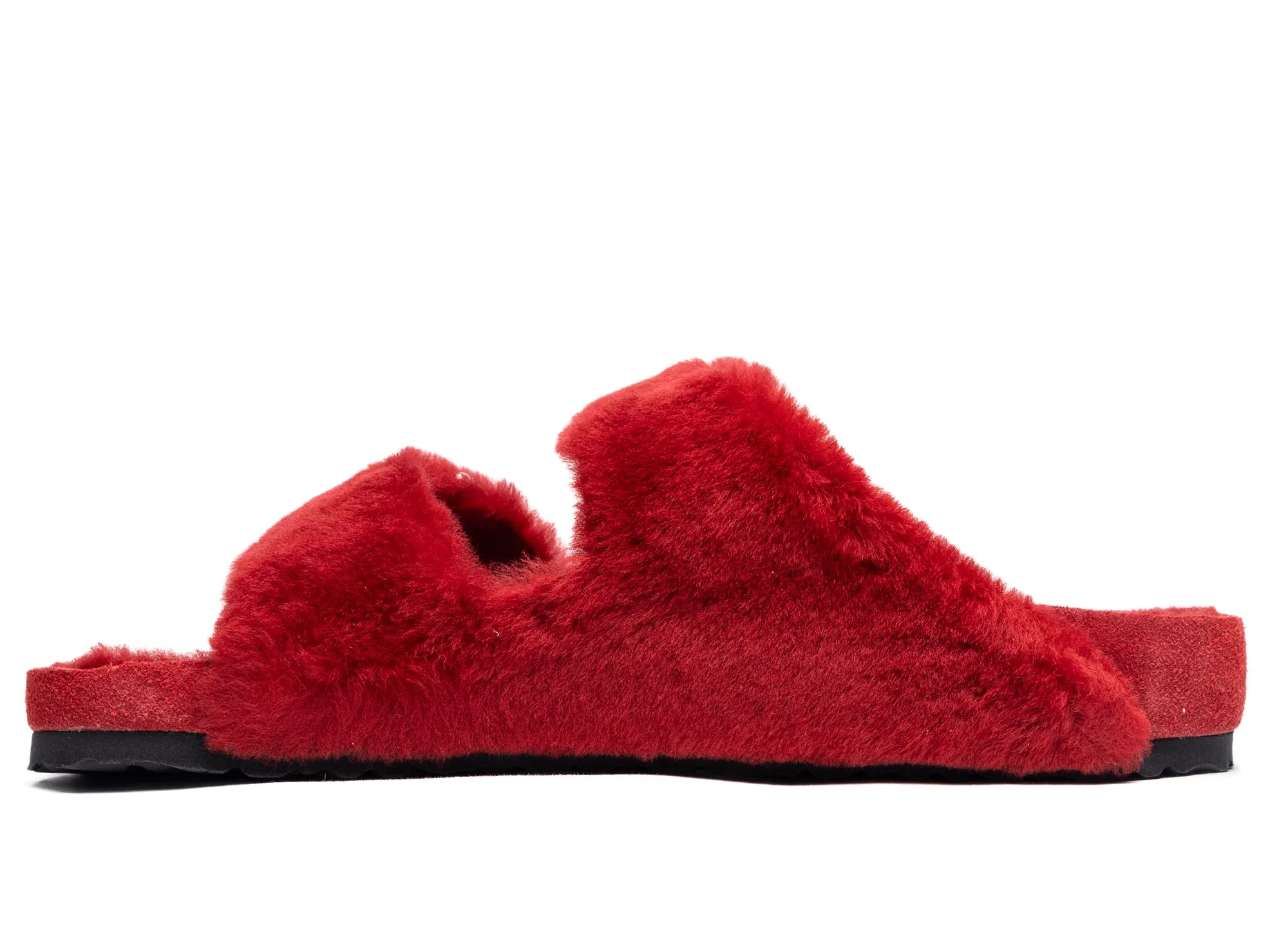 Birkenstock Arizona 1774 in Shearling Red French Soft Field Power