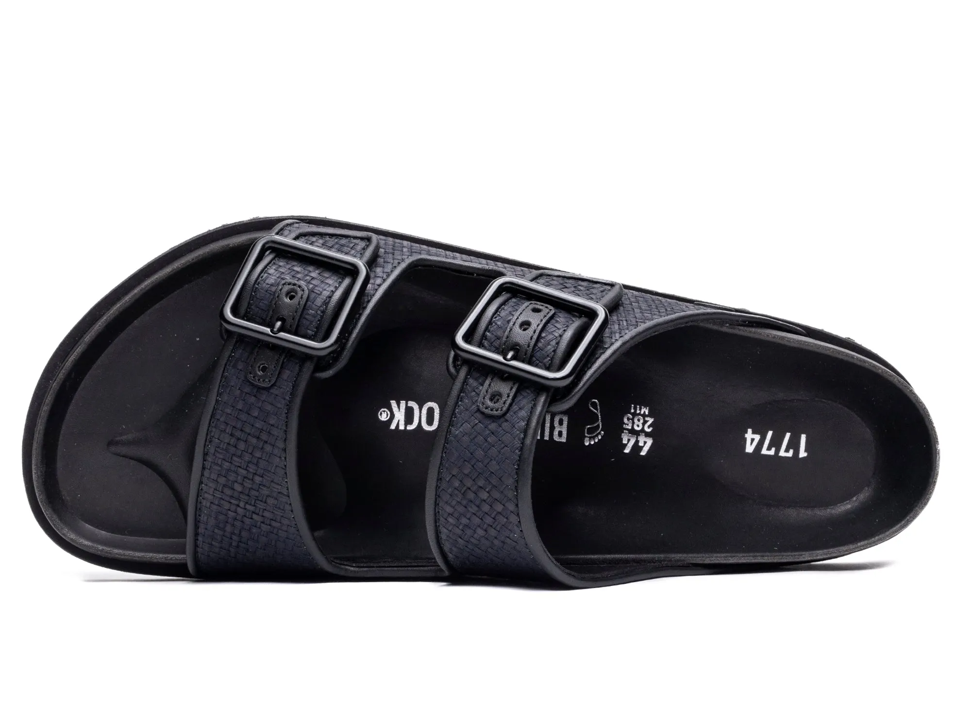 All Day Road Trip Birkenstock Arizona Raffia Luxe 1774 in Black