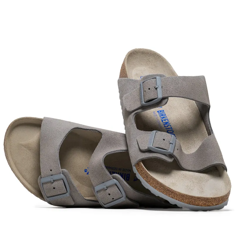 Trail Ready Birkenstock Arizona Soft Footbed Suede - Stone Coin