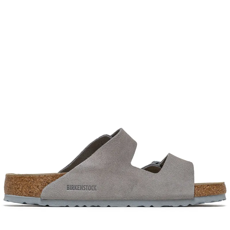Good Weather Supportive Walk Birkenstock Arizona Soft Footbed Suede - Stone Coin