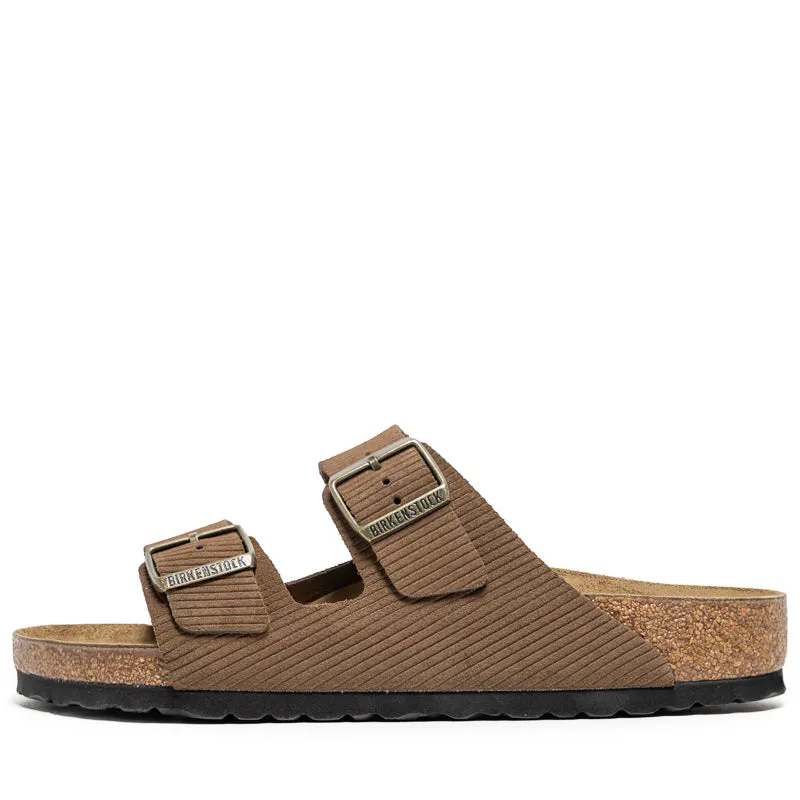 Birkenstock Arizona Suede Corduroy - Dark Tea Slip Walk Access