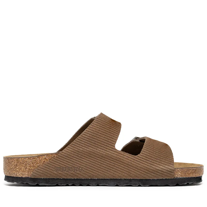 Birkenstock Arizona Suede Corduroy - Dark Tea Instant Fit Slip