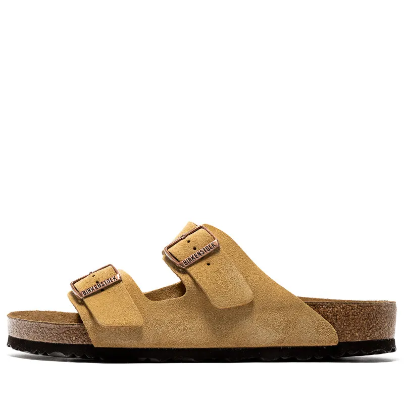 Non-slip Fit Shell Trim Birkenstock Arizona Suede - Latte Cream