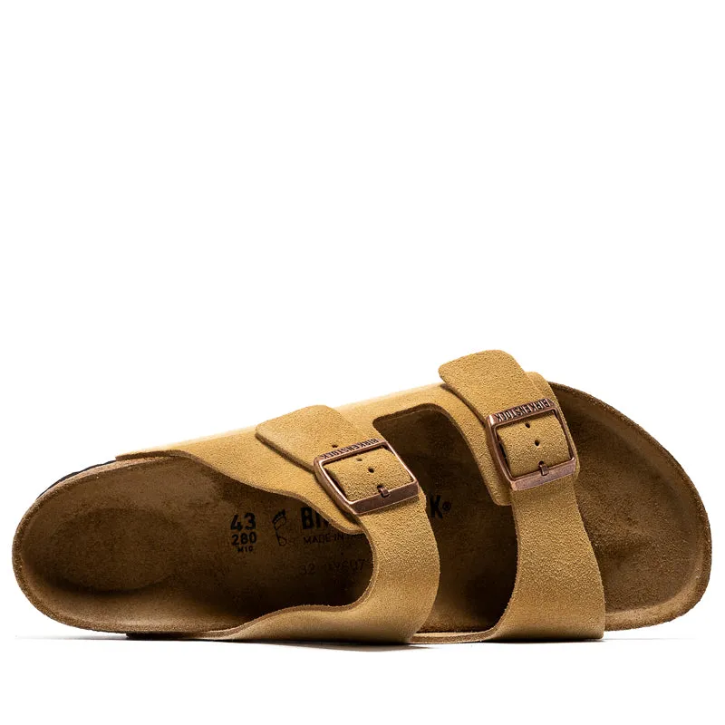 Birkenstock Arizona Suede - Latte Cream Step Comfort Wide fit